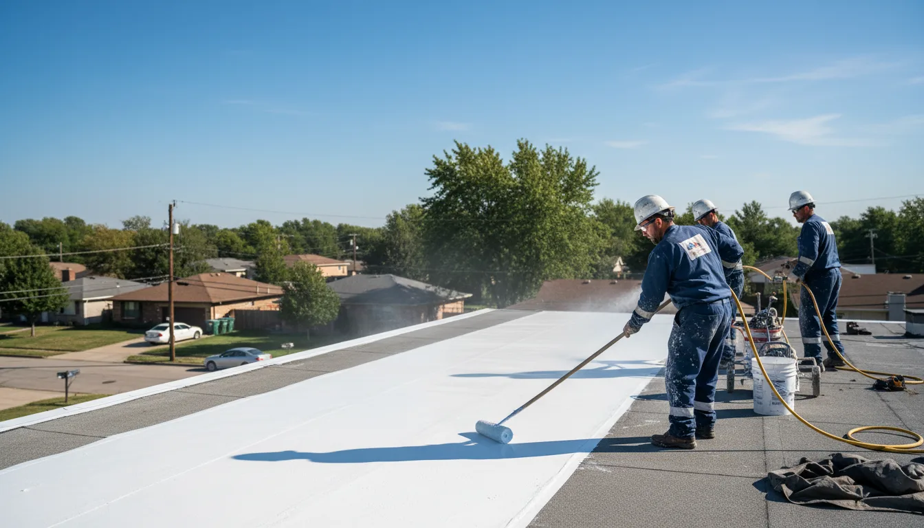 Commercial roof coating in Starks, LA near me